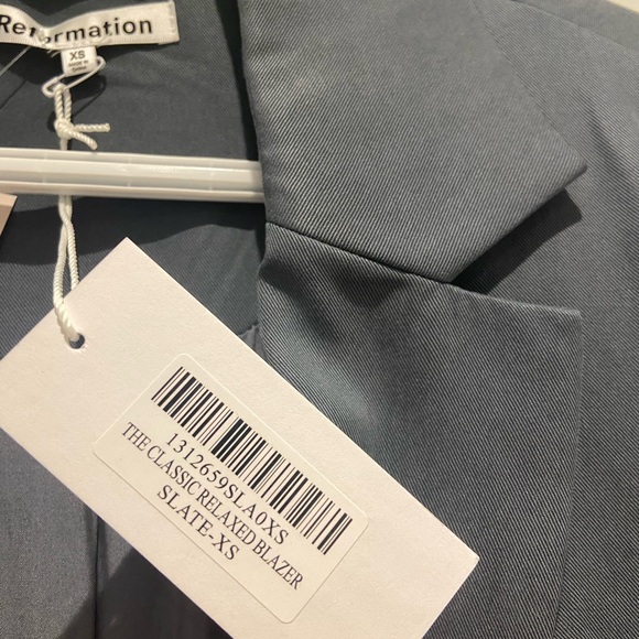 Reformation Classic Relaxed Blazer Slate NWT - Picture 3 of 5